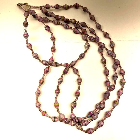 Vintage Bead For Life Multi Color Soft Silicone Beaded Purple Hexagon Shape B#6 - Picture 9 of 11